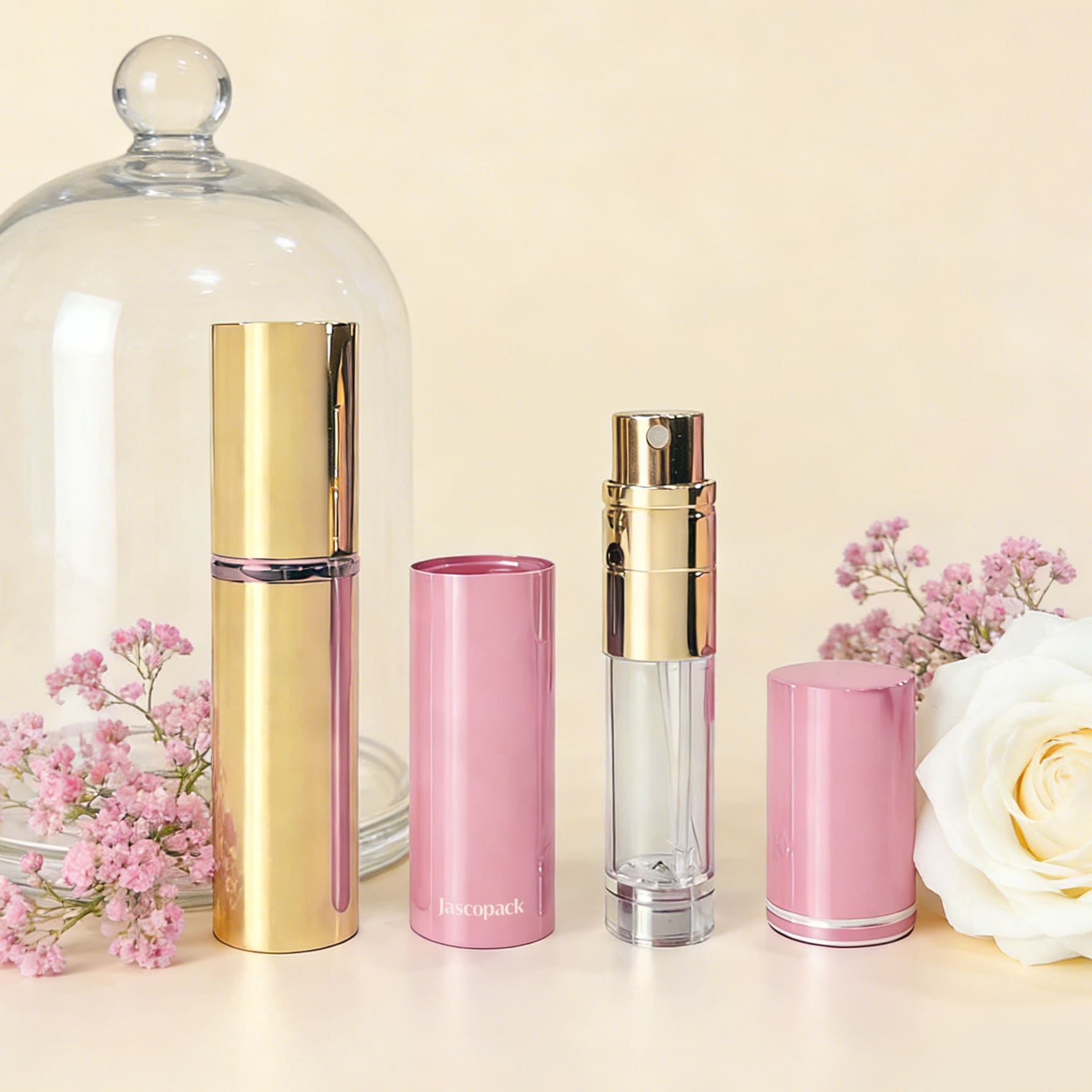 Pink and Gold Perfume Bottle