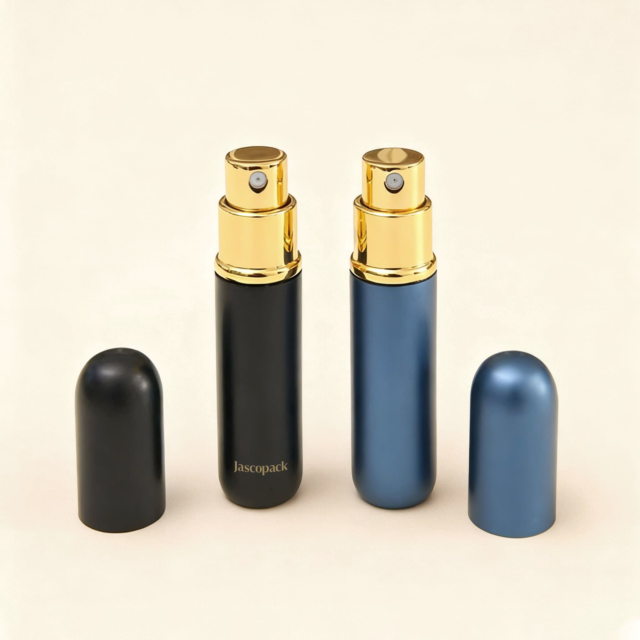 Blue round perfume bottle