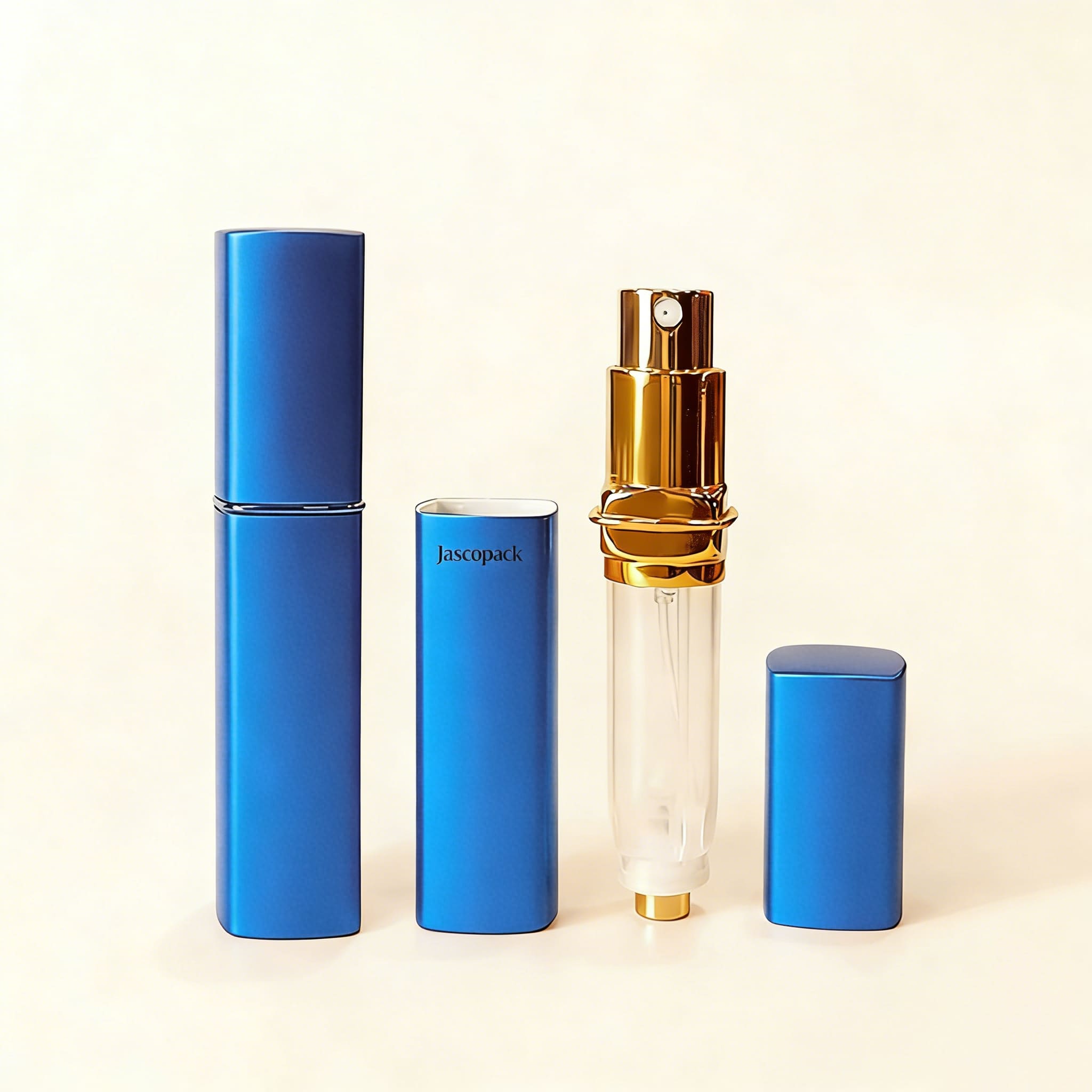 Blue square perfume bottle