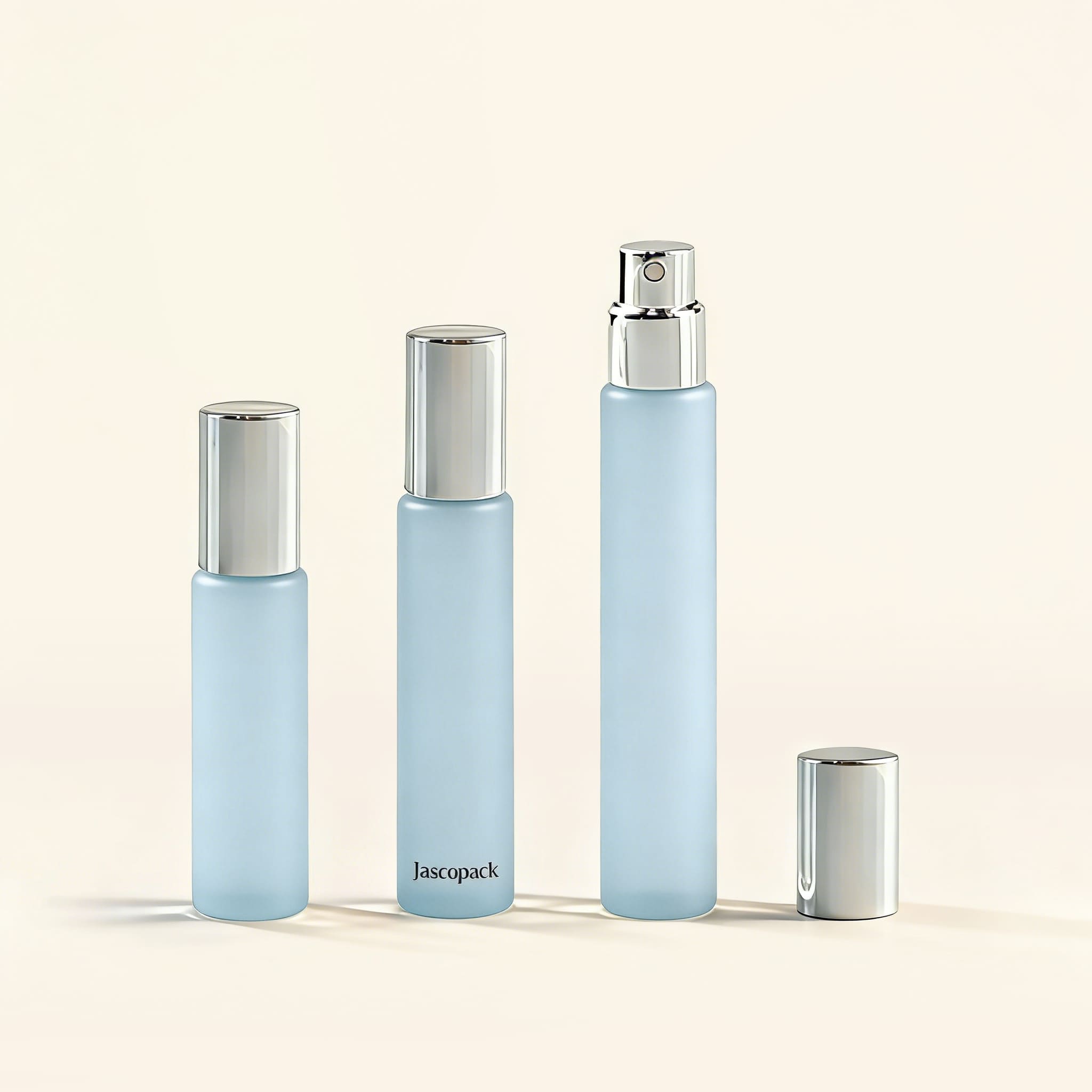 Tall blue perfume bottle