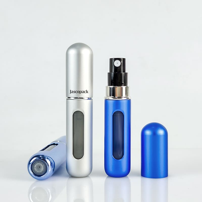 Bottom-Filling Blue Perfume Bottle