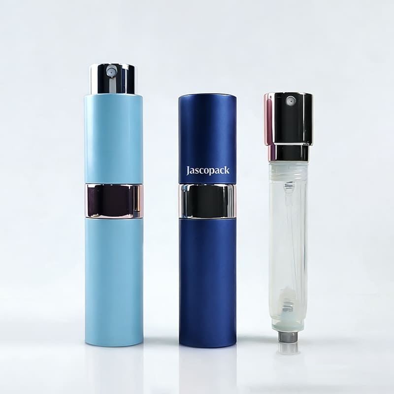 Twist Bottom-Filling Blue Perfume Bottle