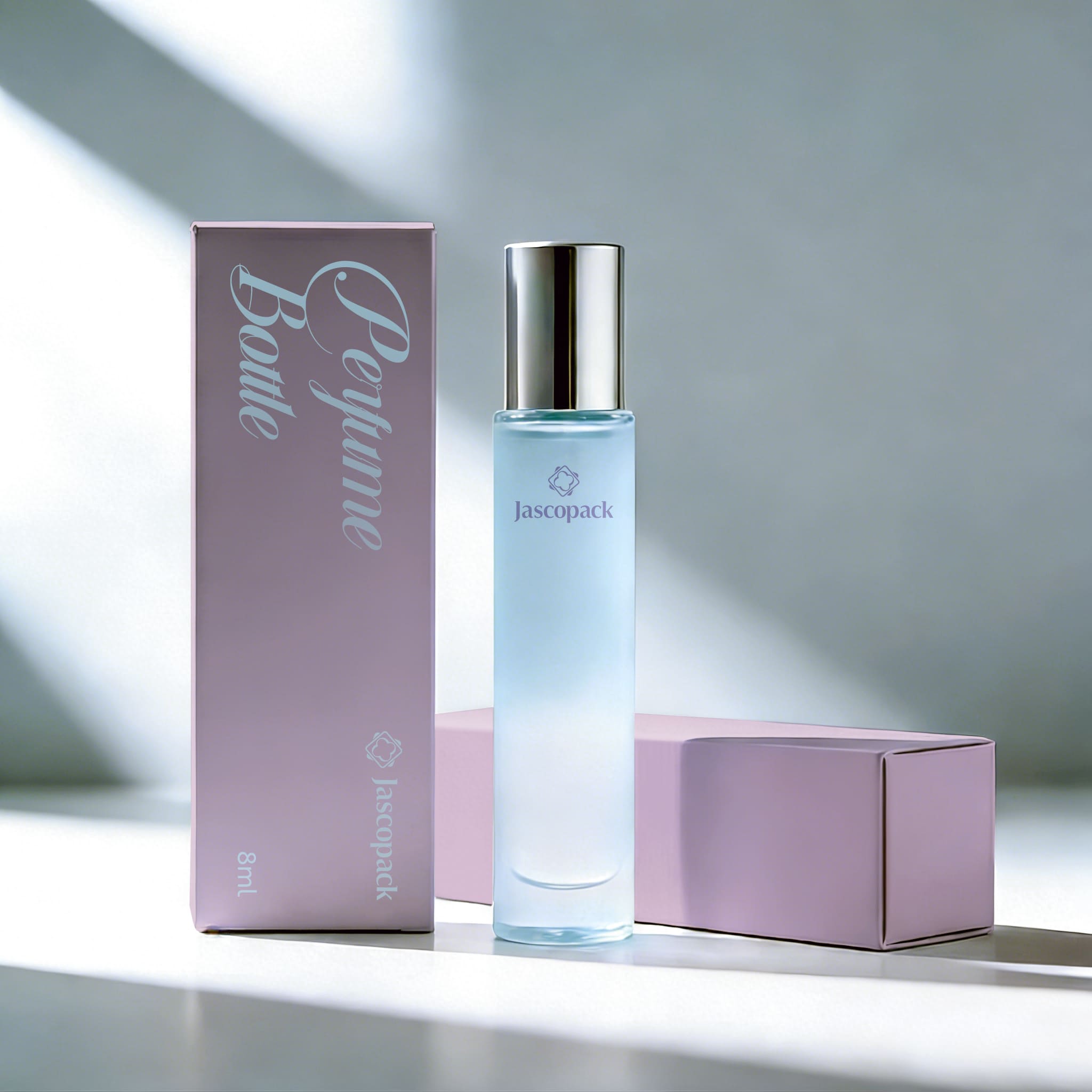 Purple and blue perfume bottle