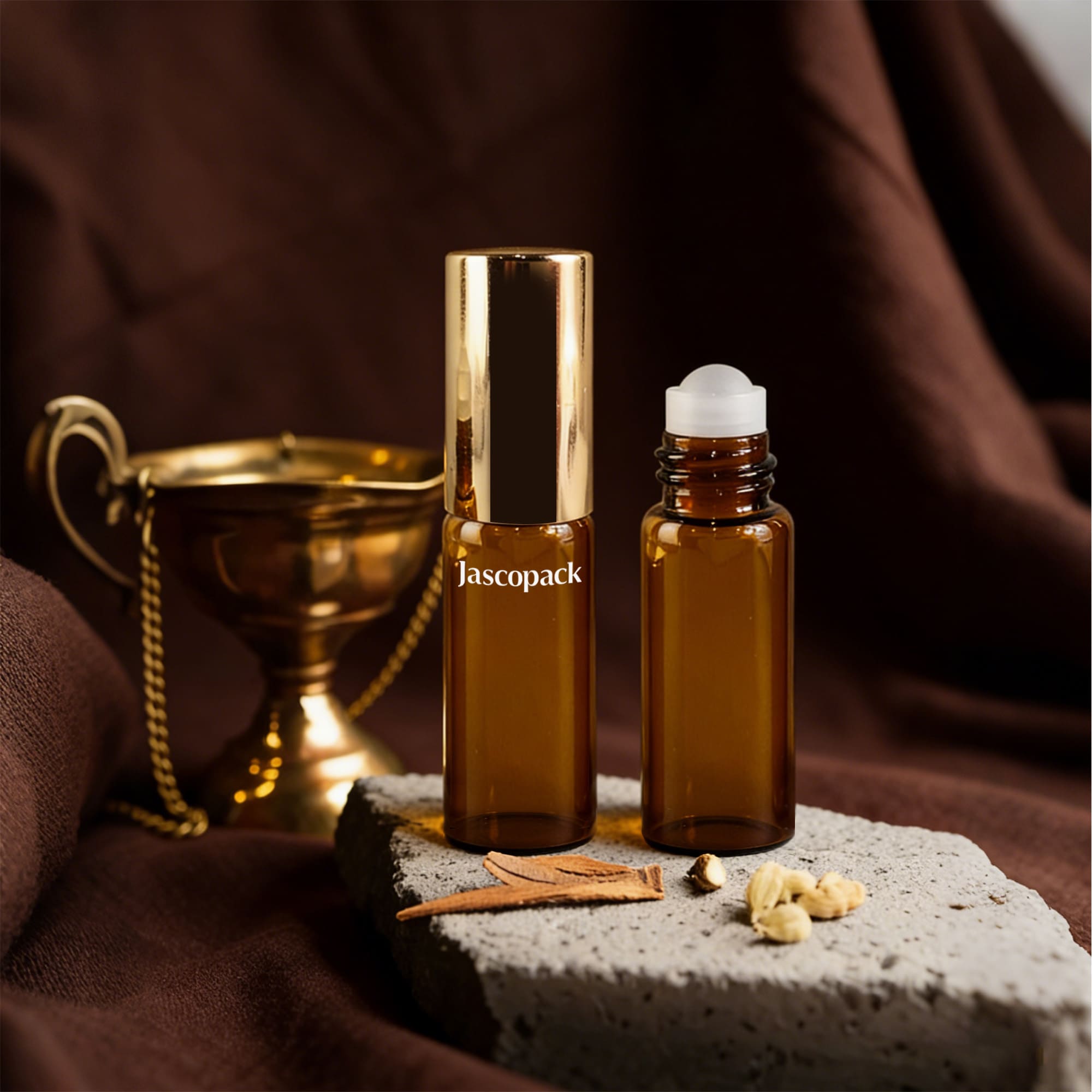 blown glass perfume bottle