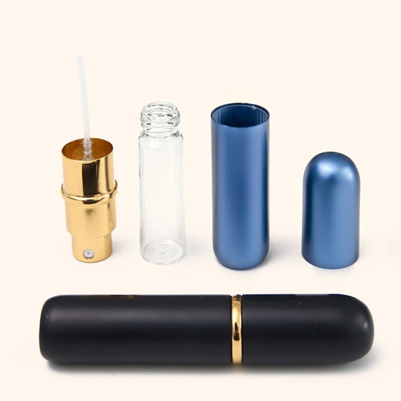 Refillable 0.17 oz Perfume Bottle Crimped and Snap-on Spray (2)